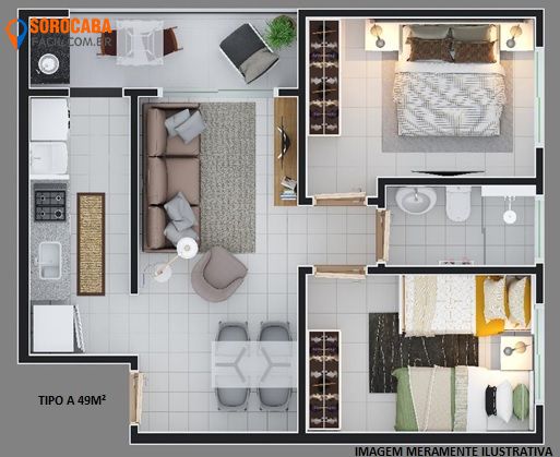 Apartamento em , Sorocaba - Apartamento Vale Verde Barcelona - Foto 5